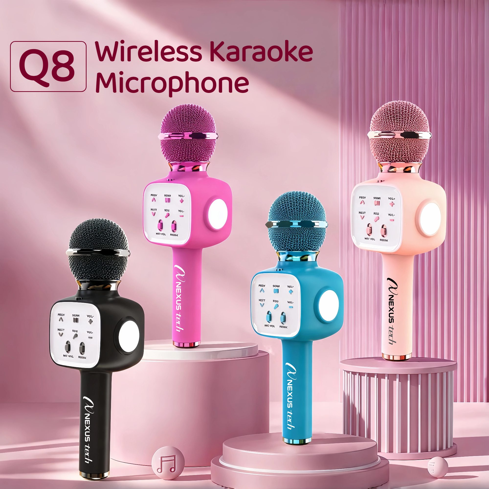 Speaker Kit - Bezprzewodowy mikrofon karaoke Bluetooth 5.2, przenośny