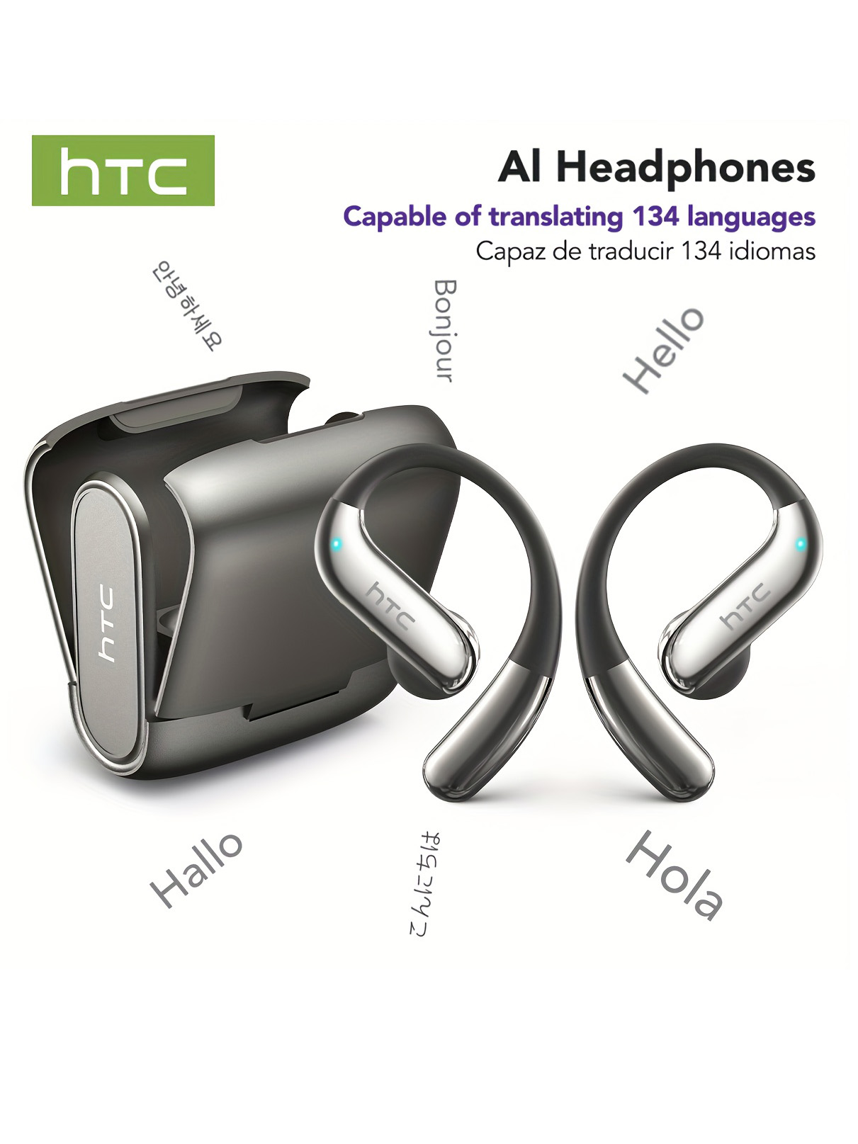 Subwoofer - Słuchawki Bluetooth z odkrytymi uszami HTC,