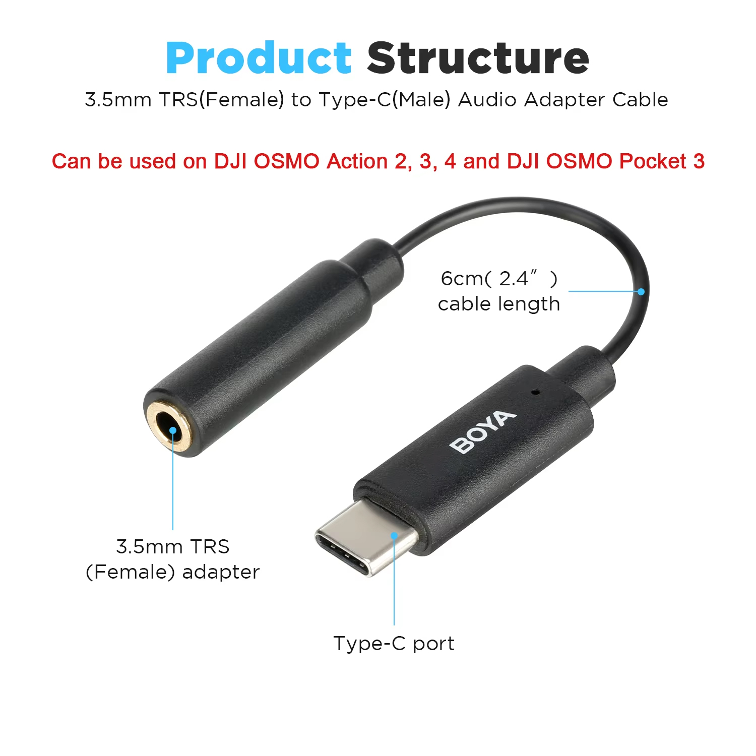 Adapter audio BOYA BY-K4 3.5mm – Trs Cable recenzja i cena