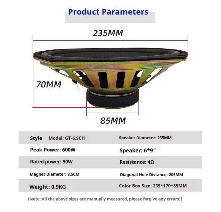 1 szt. 6x9-calowy samochodowy  – Speaker Driver recenzja i cena