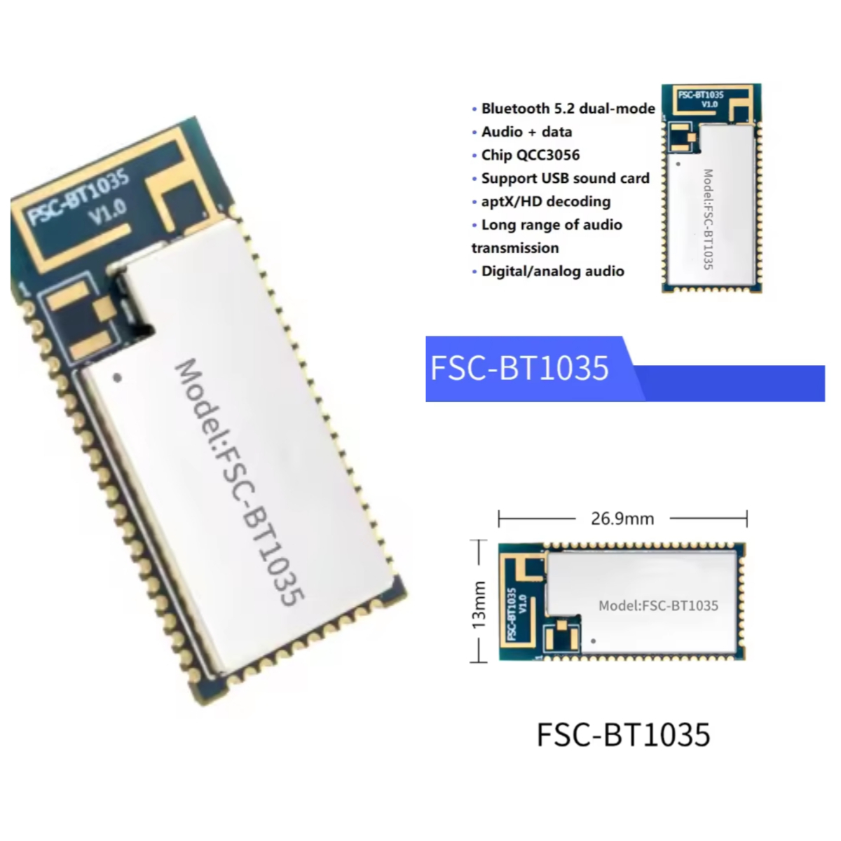 Moduł FSC-BT1035 z chipem QCC3 – Usb Sound Card recenzja i cena