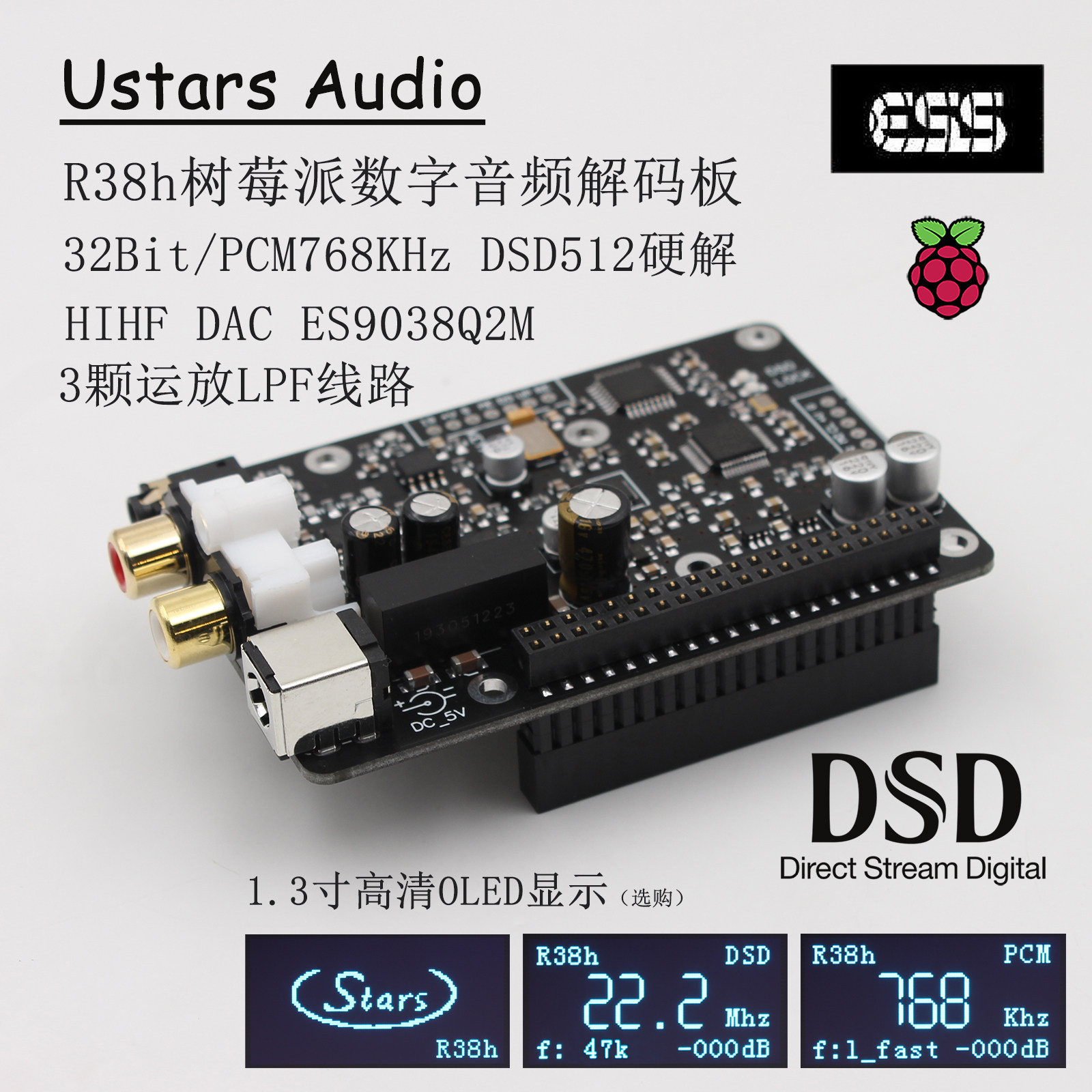 R38h Raspberry Pi, karta rozsz – Dac Board recenzja i cena